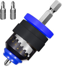 Trockenbauschraubensetzer mit 2 Ersatz-Trockenbaubits und Magnetischer Halterung, für Elektrische Bohrmaschinen/Schlagbohrmaschinen, für