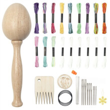Kit di Rammendo, Uovo da Rammendo per Calzini, Fungo da Rammendo, Forniture In Legno per Rammendo