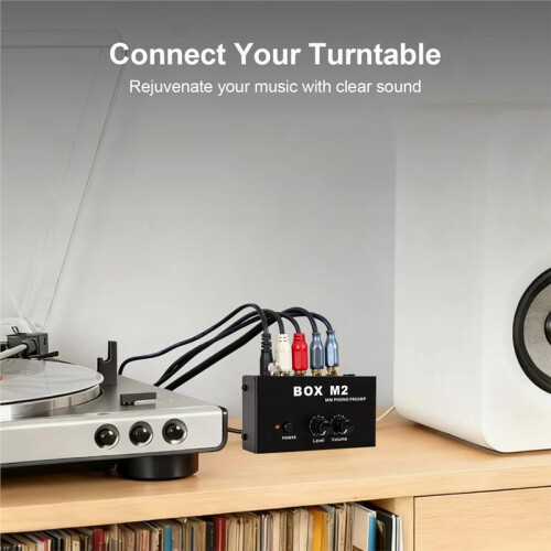 BOX M2 Phono Preamp for Turntable  Stereo Audio Hi-Fi Phonograph/Record Player Preamplifier EU Plug 2