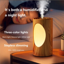 600ml Portable Aroma Diffuser with Colorful LED Lights Battery Rechargeable Wireless Air Humidifier for Bedroom Office A