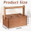 Natural Wooden Flatware Organizer,Multi-Purpose Storage Container for Kitchen Counter, Party, Table, Camping, Picnic 7
