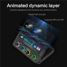 Mirabox Console de Visualisation N4 Pro Stream Deck, Clavier de Bureau Personnalisable avec Boutons RVB et Barre Tactile