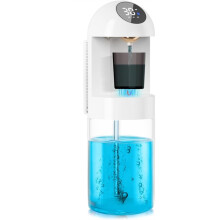 Distributeur Automatique de Bain de Bouche pour Salle de Bain, Distributeur de 600 Ml avec Gobelets Magnétiques, Distributeur Mural Blanc