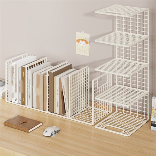 Modern Simplicity Iron Book Stand for Students with Layered Bookshelf 1