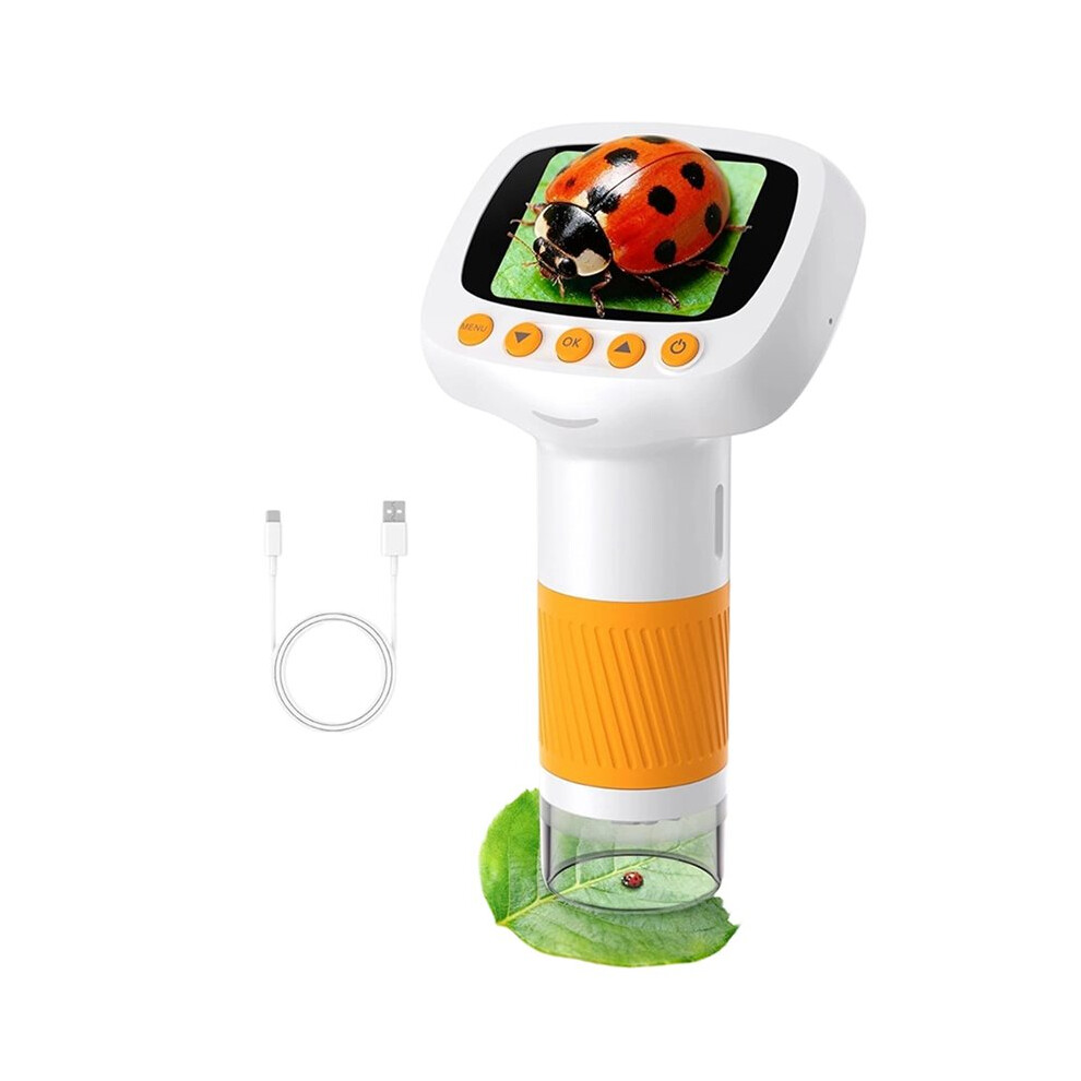 Handheld Microscope For Kids 1000X Magnification Portable Pocket Microscope With 2.0" Ips Screen Stem Toy B Tauoh