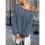 Women'S Off Shoulder Sweatshirt Drop Shoulder Oversized Long Sleeve Pullover Top Deep  S 4