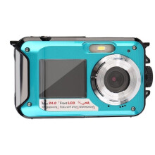 24MP 1080P Full HD Digitale Camera met 16x Zoom, Waterdicht Tot 3 Meter Diepte, Dubbele Scherm aan voor- en Achterkant, Digitale Camera C