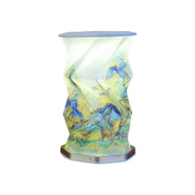 Portable Folding Lamp Dimmer Foldable Paper Lanterns USB Rechargeable Table Lamp for Bedroom Living Room Book Light B