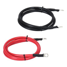 4 AWG Battery Cable 4FT 4 Gauge Pure Copper Battery Inverter Cables with 3/8 in Lugs Both Ends Power Inverter Wire Set
