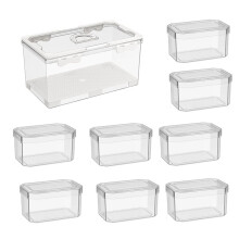 Picknickkorb mit Deckel und Griff, Transparente, Unterteilte Servierplatte für Kekse, Obst, für Reisen, Picknicks, Strand