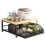 Kitchen Microwave Rack Storage Rack - Sturdy Solid Wood and Metal Structure, Space-Saving Countertop Storage Rack 6