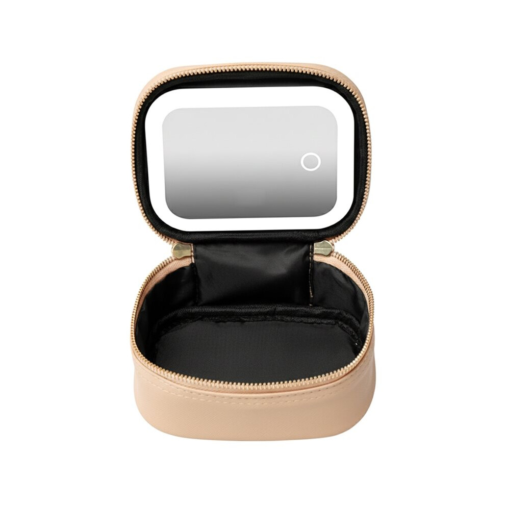 Light Rechargeable Travel Makeup Bag With Led Mirror, Compact Touch Screen Tabletop Cosmetic Mirror, 3 Colors C