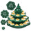 Deviled Egg Christmas Tree, Ceramic Christmas Tree Deviled Egg Platter, Reusable Holiday Deviled Oval Tray with Lid 2