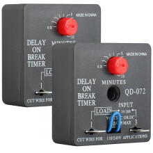 Vertragingstimer QD-072 1,5A 18-240 VAC 0,03-10 Minuten Instelbare Tijdvertragingsschakelaar (2 Stuks)