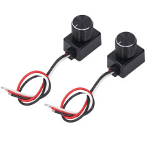 Pacote com 2 Interruptores Dimmer LED Reguláveis, Ajuste Suave de 5% A , Botão PWM, 12-24V para Iluminação de Fitas de LED em Trailers, Barcos e