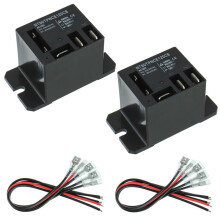 Relé de Potência AC 120V com Bobina de 120 VAC 30A 40A SPDT (1NA 1NF) com Montagem em Flange e Terminais de Conexão Rápida, Pacote com 2 Unidades.