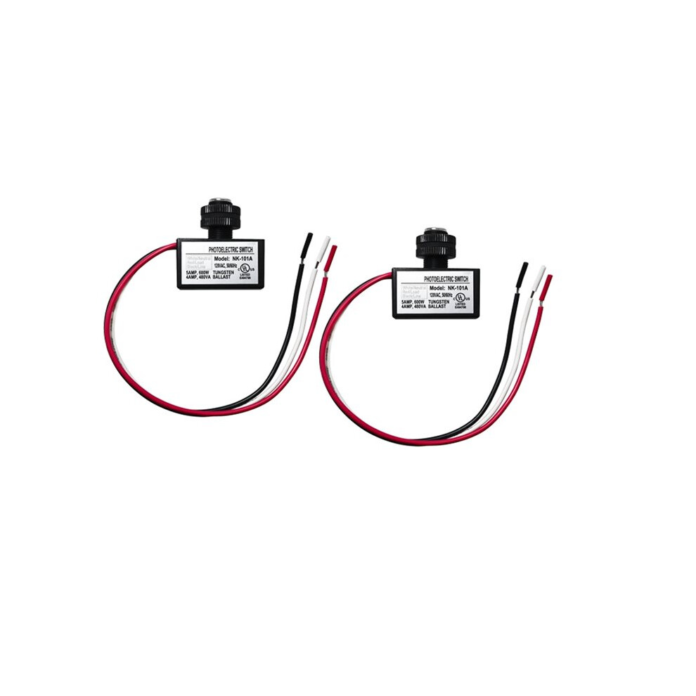 2Pcs 105V-130V Ac Photocell Light Sensor, Dusk To Dawn Eye Daylight Control Sensor With Nuts An Washer 6031192233635