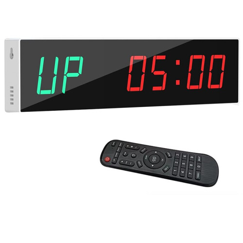 Large Digital Gym Timer,Remote Control Gym Clock Wall with Interval Timer, 9 Custom Modes Countdown Timer /Stopwatch,