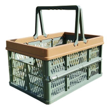 Cesta de Picnic Plegable Estilo Japonés: Bolsa para Compras y Verduras, Color Verde.