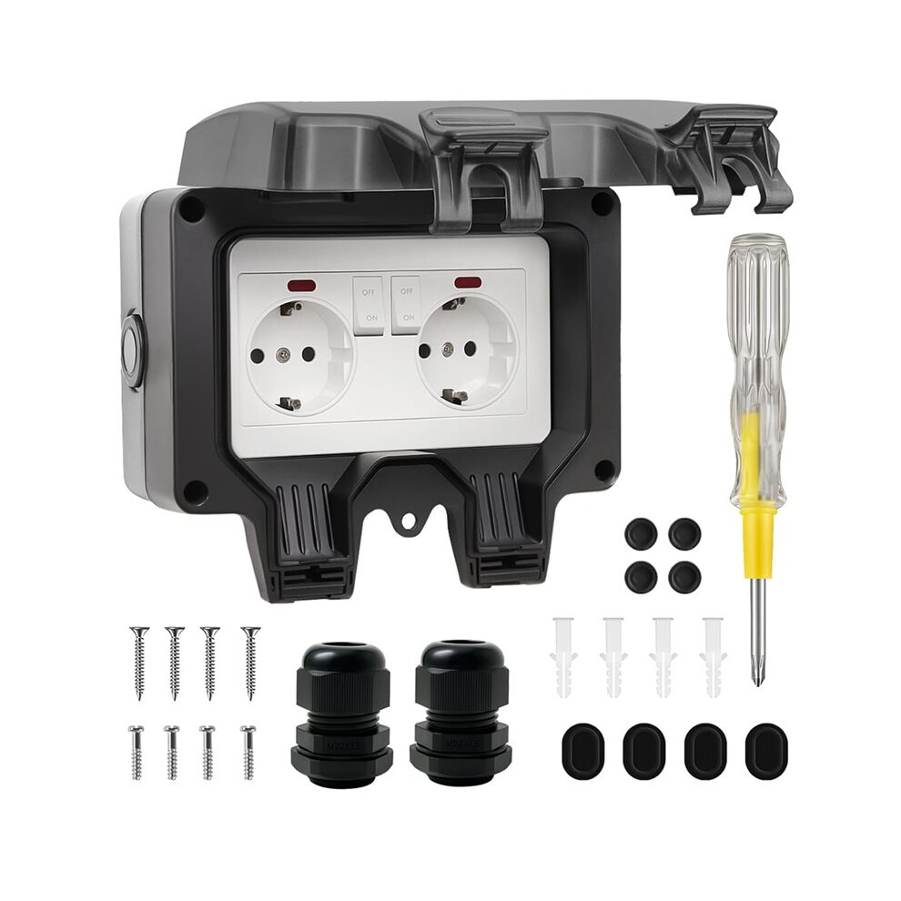 Outdoor Socket Waterproof Ip66 Outdoor Socket With Indicator Light,3680 W Outdoor Socket Eu Plug 4714113045594