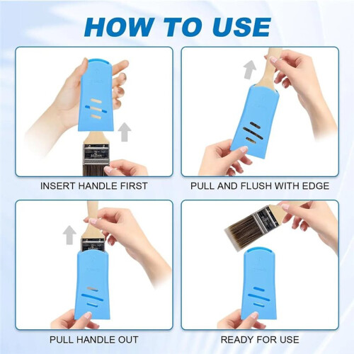 3-Pack Silicone Paint Brush Protector Covers for 2" Brushes - Ideal for Storage & Shape Maintenance 2