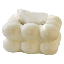 Ceramics Tissue Box Dining Table Napkin Holder Paper Towels Removable Tissue Boxes Cotton Candy Shaped Paper Towel Case