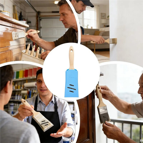 3-Pack Silicone Paint Brush Protector Covers for 2" Brushes - Ideal for Storage & Shape Maintenance 2