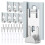 Heavy Duty Adjustable Mirror Clips Set for Wall Mounting, 8 Pack, 2 X 1.3 Inches 1