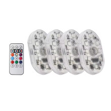 4 in 1 Car Interior LED Ambient Light Kit with Touch Sensor Remote & Voice Control RGB for UTV ATV MOTO Decoration