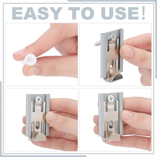 Heavy Duty Adjustable Mirror Clips Set for Wall Mounting, 8 Pack, 2 X 1.3 Inches 2