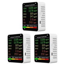 6 in 1 Multifunctional Air Quality Tester LCD Display Home Indoor Office Wall Mounted Air Quality Tester 3pcs