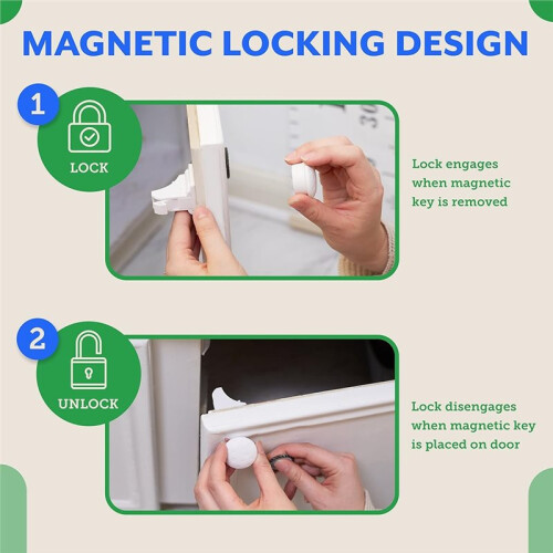 3pcs Universal Magnetic Cabinet Lock Replacement Keys for Child Safety 2