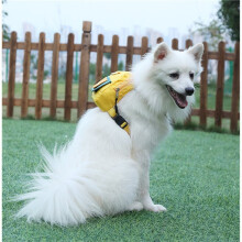 Waterproof Pet Backpack for Dogs Puppy Bag with Harness Collar Outdoor Travel Dog Snacks Backpack (M)