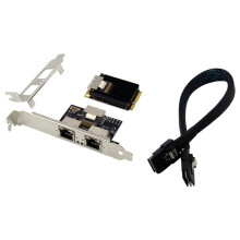 PCI-E Dual Port 2 X RJ45 Ethernet 10/100/1000Mbps Gigabit LAN Card Network Interface Controller Card