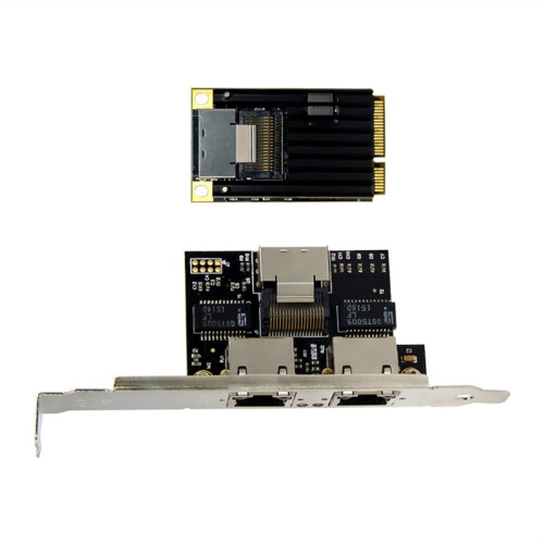 Placa Controladora de Interface de Rede  PCI-e com Duas Portas Ethernet RJ45 10/100/1000Mbps Gigabit 1
