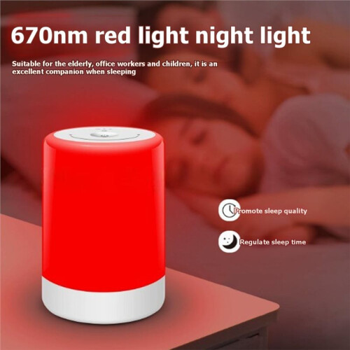 Red Light Therapy Sleep,Red Night Lights with 670nm Wavelength,Function Sleep Aid and Sunlight Lamp,Touch Type 1
