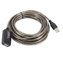 Câble D'Extension USB 2.0 de 5 M avec Répéteur Actif Haute Vitesse, Adaptateur USB Mâle-Femelle pour PC, Ordinateur Portable et Souris