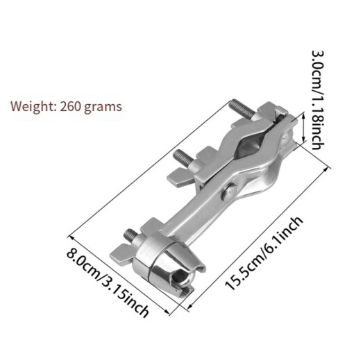 Support de Fixation Réglable pour Batterie, Bras Articulé, Tige de Micro, Accessoire de Percussion Long 1