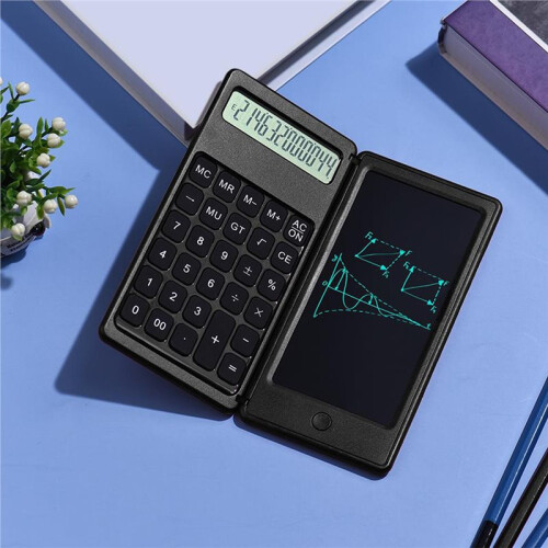 Foldable Calculator, 6'' Calculator, 12 Digits Notepad for Daily and Basic Office 2