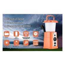Outdoor Adventure Camping Multi-Functional Camping Lamp Hand-Cranked Solar-Powered Charging Radio US Version 5000mah
