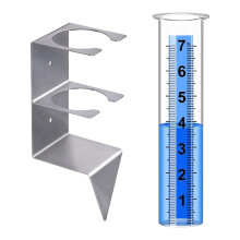 Rain Gauge Outdoor,with Stainless Steel Mounting Rack Holder, Rain Gauge for Yard Garden Fence Lawn Patio Farm