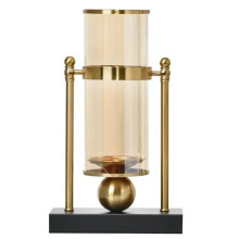 Vase Decorations Glass Metal Miniature Figurines, Elegant Desk Decor for Home and Office S