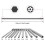 11pcs 200mm Extra Long Torx Bit Set, Security Torx Bits with Magnetic  S2 Steel 6