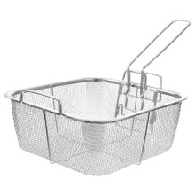 Square Frying Basket Deep Turkey Fryer Basket Stainless Steel Wire Mesh Serving Strainer Food Cooking Fryer Kichen Tool