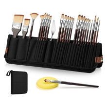 1set 26pcs Professional Paint Brush Set for Artists, Acrylic, Oil, Face Painting