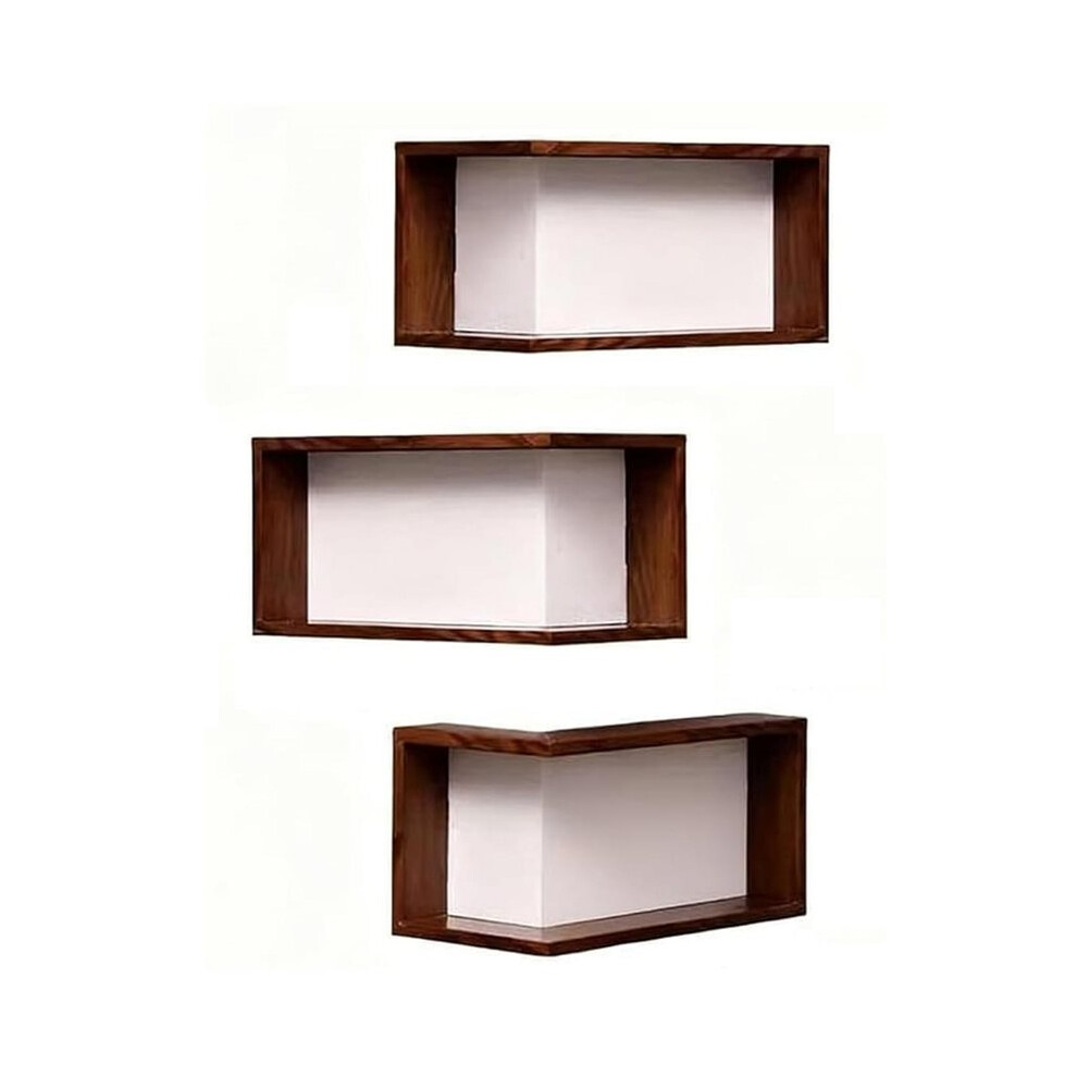 Corner Shelves That Light Your Space, Set Of 3 Corner Floating Storage Shelves, Display Rack, Space-Saving 6031265273742