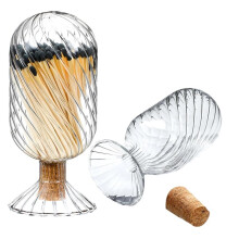 2 Cloches Décoratives en Verre en Forme D'Hélice pour Bougies de 10 cm, Style Cheminée Tendance. Allumettes Non Incluses.