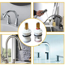 Ceramic Stem Disc Faucet-Cartridge (Hot & Cold Pair), for 9608020 9608060 48/143/149 Series, Universal Valve-Cartridge