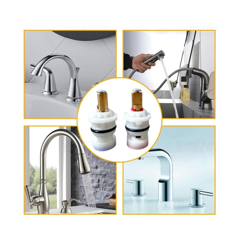 Ceramic Stem Disc Faucet-Cartridge (Hot & Cold Pair), For 9608020 9608060 48/143/149 Series, Universal Valve-Cartridge 4712493558994