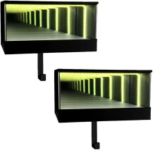 Garage Sleutelhangerhouder, Keypit Garage Sleutelhouder, Raceauto Sleutelhouder Wandmontage met LED, Autosleutels Display (2 Stuks)